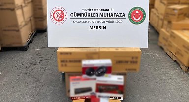 Mersin'de 17,4 milyon liralık elektronik eşya ele geçirildi