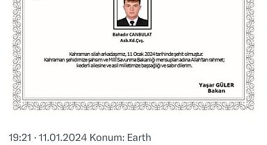 MSB: "Denizkurdu Tatbikatı'nda 1 asker şehit oldu"