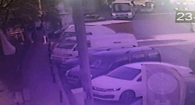 Şişli'de freni boşalan midibüsün 5 araca çarptığı anlar kamerada