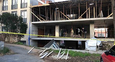 Üsküdar'da taş duvar çöktü: 2 işçi yaralandı