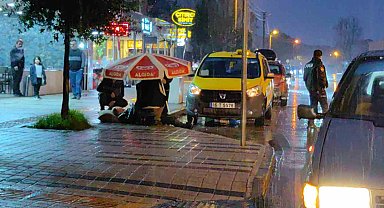 Yaralıyı yağmurdan böyle korudular
