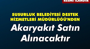 SUSURLUK BELEDİYESİ DESTEK HİZMETLERİ MÜDÜRLÜĞÜ'NDEN