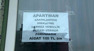 Aile binasında 100 liralık temizlik ücreti, akrabaları birbirine düşürdü