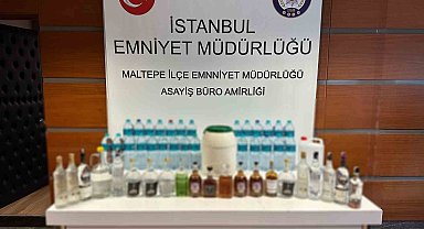 Maltepe'de sahte içki operasyonu: 73 litre sahte alkol ele geçirildi