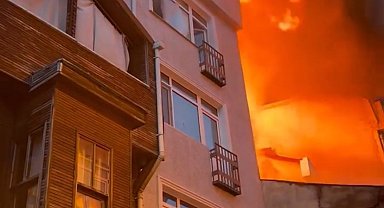 Ortaköy'de korkutan yangın