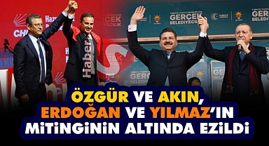 Özgür ve Akın, Erdoğan ve Yılmaz’ın Mitinginin Altında Ezildi !
