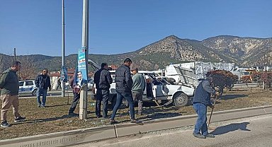 Tır ile otomobilin çarpıştığı kazada 1 kişi yaralandı