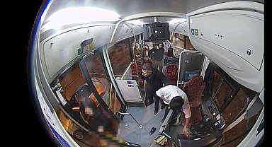 Başakşehir'de İETT otobüs şoförünü bıçaklanma anı kamerada