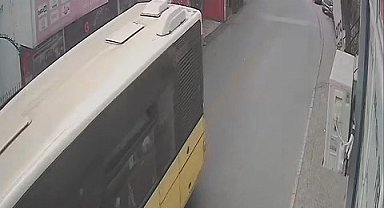 Beykoz'da yaşlı kadına otobüs çarptı, o anlar kameraya yansıdı
