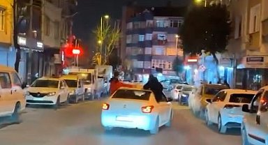 Esenler'de tehlikeli asker konvoyu