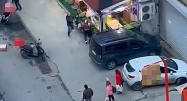 Esnaf ile motor kuryeler arasında "paketleme" kavgası kamerada