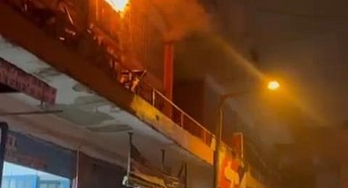 Ümraniye'de iş yerinde korkutan yangın