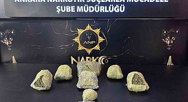 Ankara'da 3 kilogramdan fazla esrar ele geçirildi