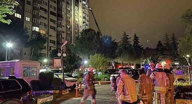 Bakırköy'de 15 katlı binada korkutan yangın