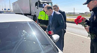 Bandırma Kaymakamı Aksakal trafik denetiminde