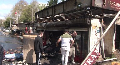 Beykoz'da büfe alev alev yandı