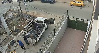 Büyükçekmece'de 2 ton demir, dakikalarca içinde böyle çalındı