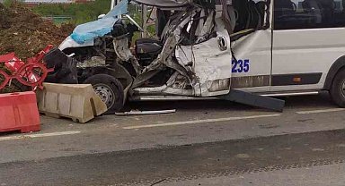 İstanbul'da işçi servisleri çarpıştı: 7 yaralı