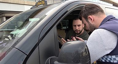 Taksim'de ticari taksi denetimi yapıldı