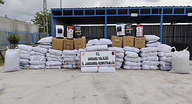 Ankara'da 3 milyon 825 bin liralık kaçak tütün ele geçirildi