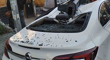 Avcılar'da inşaat çalışması sırasında vinç devrildi, facianın eşiğinden dönüldü