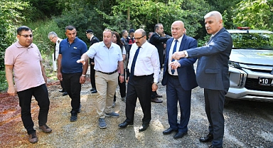 Balıkesir Valisi İsmail Ustaoğlu, Susurluk Dereköy Maden Suyu Kaynak Sahası'nda İncelemelerde Bulundu