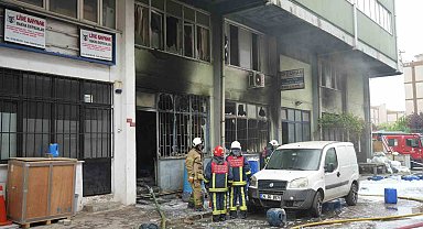 Dersan Koop Sanayi Sitesi'nde yangın çıktı: 1 yaralı