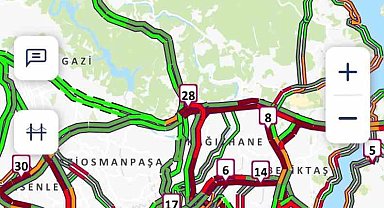 İstanbul'da trafik yoğunluğu yüzde 80'e ulaştı