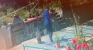 Sarıyer'de 15 metre uzunluğundaki bahçe hortumunu çaldı
