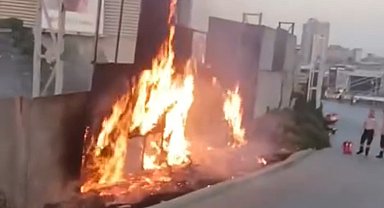 Başakşehir'de Mall of İstanbul AVM'nin otoparkında korkutan yangın