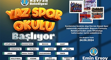 Havran'da Ücretsiz Yaz Spor Okulları Kayıtları Başladı