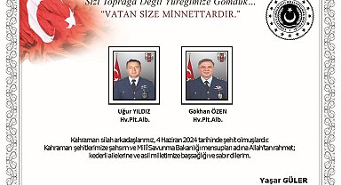 Kayseri'de şehit olan pilotların kimliği belli oldu