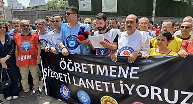 Sendikalar Ümraniye'deki öğretmene saldırıyı protesto etti