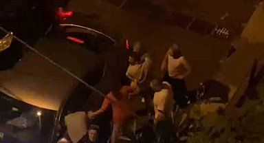 Şişli'de sopalı yol verme kavgası kamerada