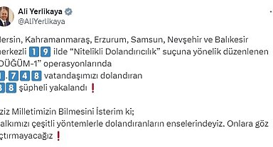 19 ilde düzenlenen "DÜĞÜM-1" operasyonlarında 88 şüpheli yakalandı