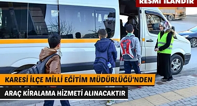 KARESİ İLÇE MİLLİ EĞİTİM MÜDÜRLÜĞÜ'NDEN