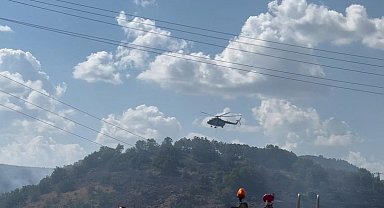 Kızılcahamam'da çıkan orman yangını Saray köyüne ulaştı