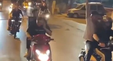 Pendik'te asker eğlencesi konvoyunda havaya rastgele ateş açıldı, o anlar kamerada