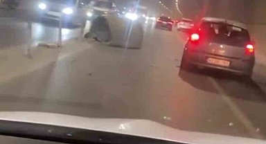 Pendik'te tünelin havalandırma borusu yola düştü, faciadan dönüldü