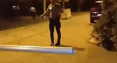 Tornavidayla banklara zarar veren gençler, GBT yapmak isteyen bekçilere güçlük çıkardı