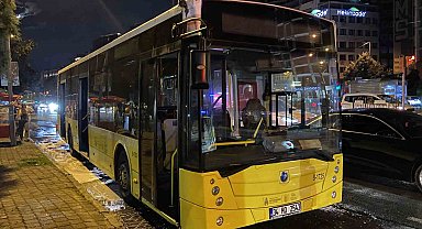 Beyoğlu'nda İETT otobüsünde korkutan yangın