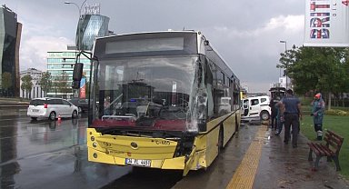 Maltepe'de İETT otobüsünün karıştığı zincirleme kaza: 4 yaralı