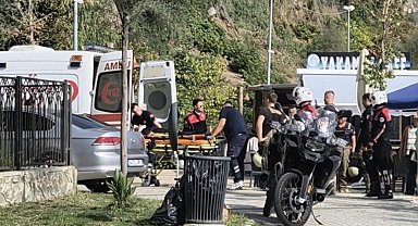 Silivri'de uçurumdan araç uçtu: 1 yaralı