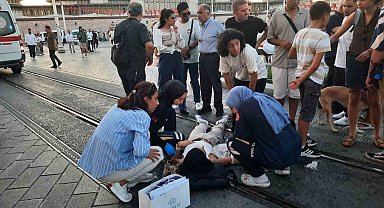 Taksim'de bir genç kız epilepsi nöbeti geçirdi