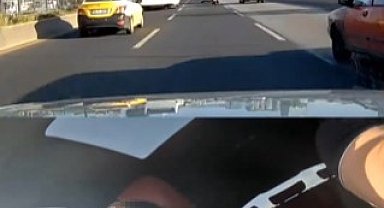 Trafikte makas attığı anları sosyal medya hesabında paylaştı