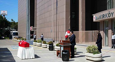 Vefat eden hakim Erdoğan Ayata için Bakırköy Adliyesi'nde tören düzenlendi