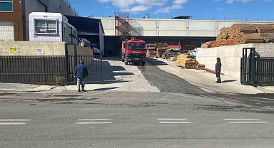 Akyurt'ta bir fabrikada çıkan yangın söndürüldü