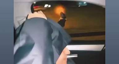 Esenler'de kadın sürücü silahla havaya ateş açtı: O anlar kamerada