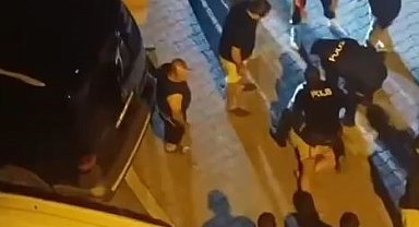 Eşini darp eden adam gözaltına alınınca ortalığı bir birine kattı