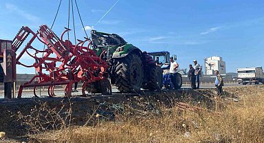 Tarlaya giderken traktör devrildi: 3 yaralı